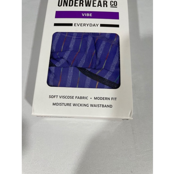 NIB SAXX [ Small ] Vibe Stretch Boxer Briefs in Purple‎ Gradient Stripe - Picture 6 of 15